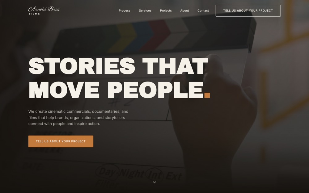 Arnold Bros Films website — Video Production